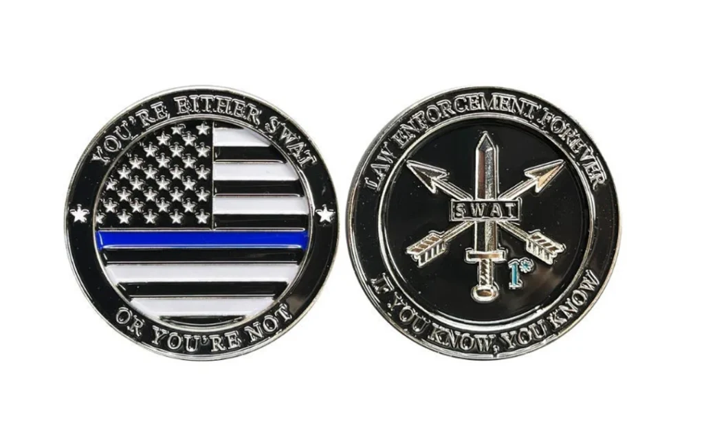 swat police law enforcement challenge coin, challenge coins 4u u,