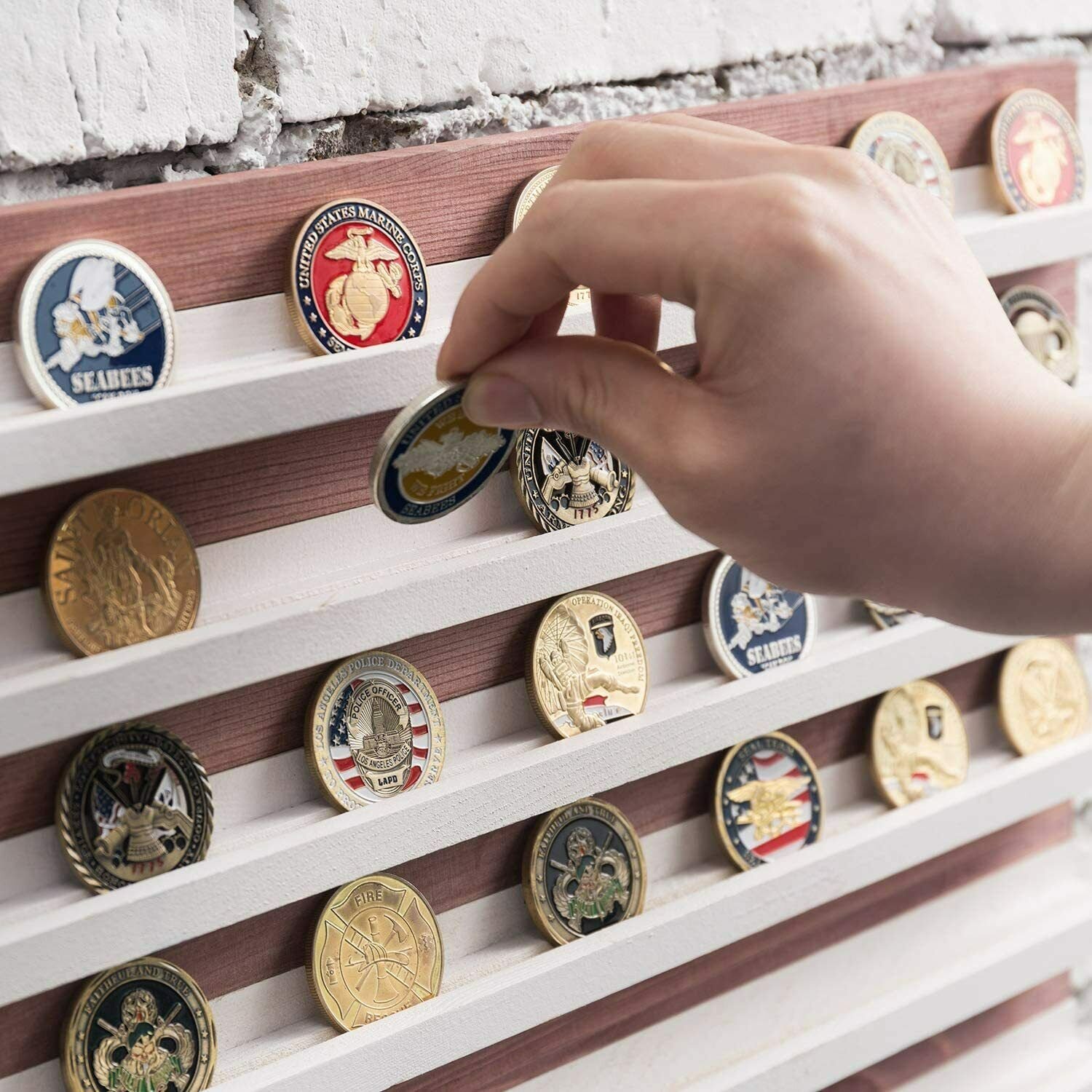 challenge coins display rack