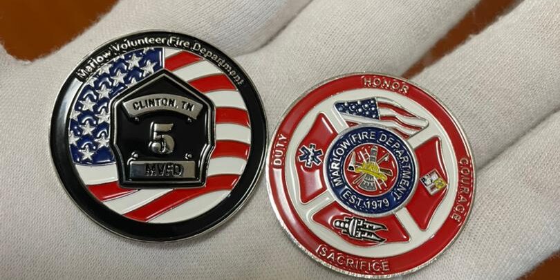 marlow volunteer fire department, firefighter challenge coins, firef fighter coins, ems challenge coins, iaff challenge coins, iaff,