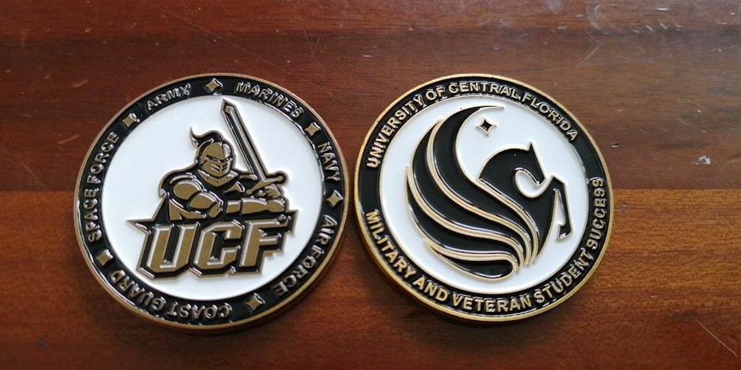 college challenge coins, ucf challenge coins, challenge coins 4 u, graduation coins, graduation medallions,