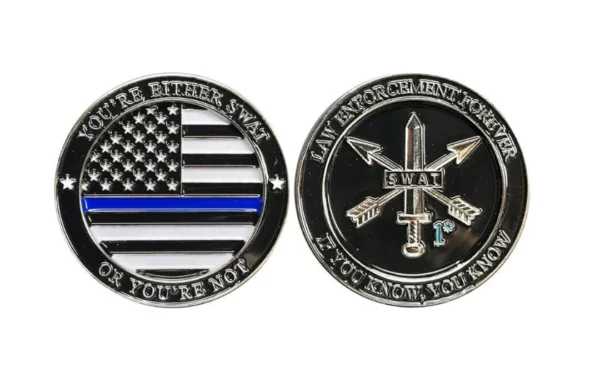 swat police law enforcement challenge coin, challenge coins 4u u,