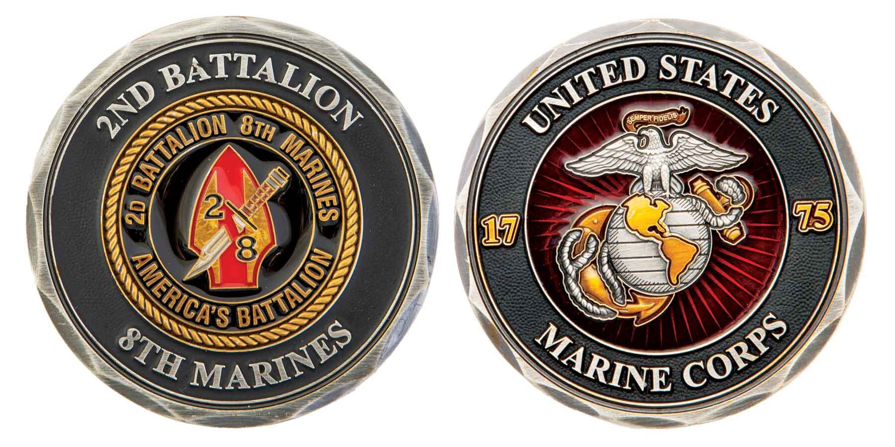 marine corps challenge coins, 2nd meu, command coins,